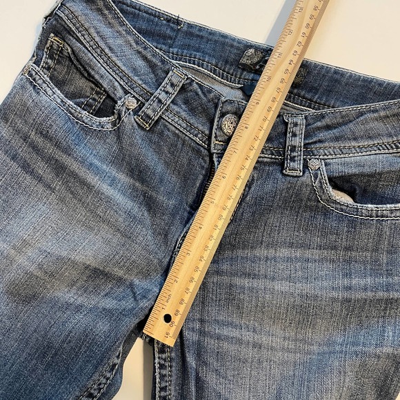 Silver Suki Bootcut Flared Jeans Womens W29/L30 Embroidered Stretch Boot Leg - Picture 9 of 15